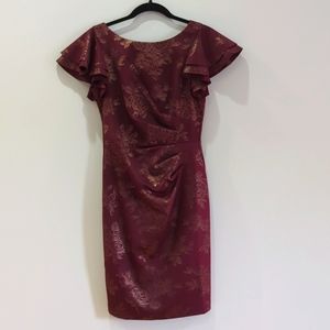 Formal purple and gold dress